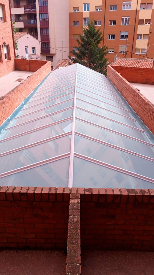 claraboyas de cristal ejemplo de fotos en tejado y exterior